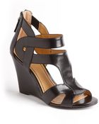 Nine West Merle Leather Wedge Sandal - Lyst