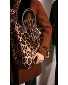Burberry The Carryall In Animal Print Shearling - Lyst