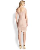 Hervé Léger Scalloped Stud Bandage Dress - Lyst