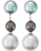 Majorica Triple Pearl-Drop Earrings - Lyst