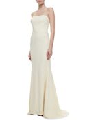 Zac Posen Strapless Mermaid Gown Ivory - Lyst