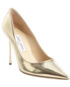Jimmy Choo Metallic Gold Patent Leather 'Abel' Pointed Toe Pumps - Lyst