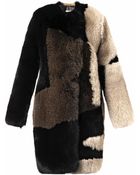 Preen Ellen Patchwork Fur Coat - Lyst
