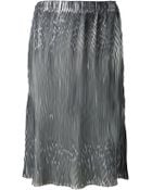 Issey Miyake Striped Skirt - Lyst