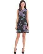 Cynthia Rowley Abstract Fit-And-Flare Dress - Lyst