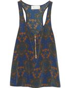 A.L.C. Printed Silk Tank - Lyst