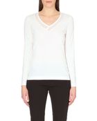 Hugo Boss Sheer-Detail Jersey Top - Lyst