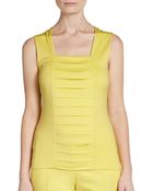 Akris Punto Stretch Cotton Shutter Pleat Tank Top - Lyst