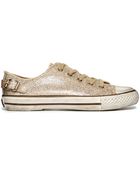 Ash Virgo Gold Glitter Trainers - Lyst