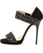Jimmy Choo Lee Studded Double-band Sandal - Lyst