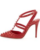 Valentino Allover Rockstud Slingback Pump - Lyst