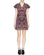 McQ by Alexander McQueen Cap Sleeve Pixel Leopard Print Dress - Lyst