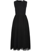 RED Valentino Long Tulle Overlay Dress - Lyst