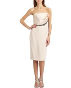 Notte By Marchesa Strapless Silk Dress - Lyst
