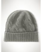 Polo Ralph Lauren Cable-Knit Cashmere Hat - Lyst