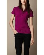 Burberry Cotton Modal Polo Shirt - Lyst