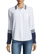 Equipment Long-Sleeve Silk Blouse - Lyst