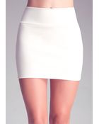 Bebe Textured High-Waist Miniskirt - Lyst
