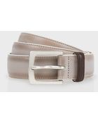Paul Smith Elephant Grey Leather Suit Belt - Lyst