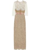 Alessandra Rich Swarovski Crystalembellished Lace Gown - Lyst
