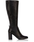 Karen Millen Block Heel Knee High Boot - Lyst