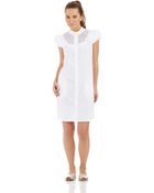 Catherine Malandrino Capped Sleeved Shirt Dress - Lyst