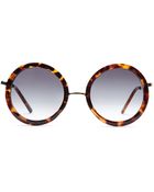 Forever 21 Tortoise Round-Frame Sunglasses - Lyst