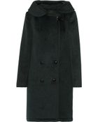 Alexander Wang Leather- Trimmed Alpaca Coat - Lyst