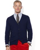 Polo Ralph Lauren Merino Wool V-Neck Cardigan - Lyst