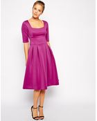 Asos Debutante Scuba Dress with Half Sleeve - Lyst
