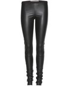 Rick Owens New Simple Leather And Cotton-Blend Leggings - Lyst