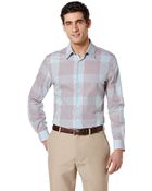 Perry Ellis Large Ombre Check Sport Shirt - Lyst