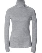 Rodarte Grey Wool Jersey Turtleneck - Lyst