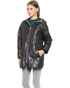 T By Alexander Wang Quilted Nylon Hooded Jacket - Black - Lyst
