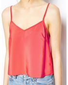 Asos Cropped Woven Cami Top - Lyst