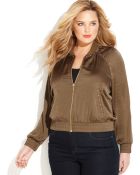Michael Kors Michael Plus Size Studded Bomber Jacket - Lyst
