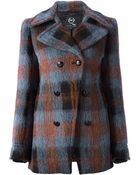 McQ by Alexander McQueen Double Breasted Tartan Coat - Lyst