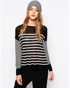 Selected Sweater In Stripe - Lyst
