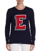 Equipment Shane Knit Letter Sweater - Lyst