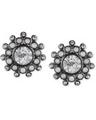 Givenchy Hematite-Tone Crystal Stud Earrings - Lyst