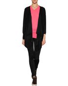 DKNY Silk-Cashmere Draped Front Cardigan - Lyst