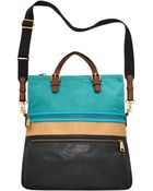 Fossil Explorer Leather Patchwork Tote - Lyst
