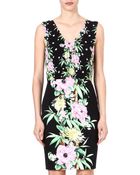 French Connection Floral Stretch-cotton Dress - Lyst