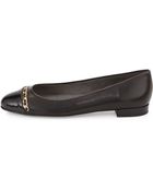 Stuart Weitzman Legacy Cap-Toe Ballet Flat - Lyst