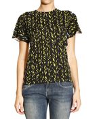 Balenciaga T-Shirt Short Sleeves Round Neck Cotton Printed On Front - Lyst