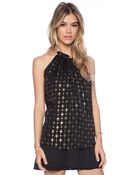 Diane von Furstenberg Chain Neck Halter Top - Lyst