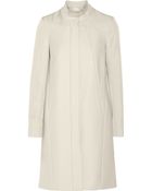 Helmut Lang Paneled Wool-Blend Twill And Woven Coat - Lyst