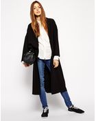 Asos Longline Duster Blazer In Crepe - Lyst