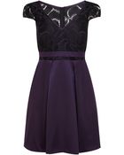 Karen Millen Lace Bodice Panelling Dress - Lyst