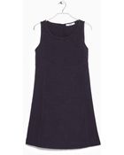 Mango Textured Cotton-Blend Dress - Lyst